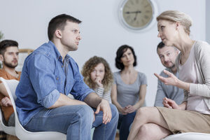 Man receives counseling in a PA alcohol detox center